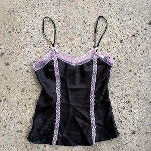 Black and Pink Lace Camisole